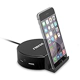 Desktop Charging Station, Seenda 4-Port USB Charger Wall / Travel Charging Dock with Phone Tablet Stand for iPhone, Samsang Galaxy, iPad, HTC, Nexus, Blackberry and More