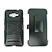 Mstechcorp - For Samsung Galaxy Prevail LTE/Core Prime G360P Extreme Rugged Dual Layer Kickstand Combo Case with Belt clip Holster Black/Black - Includes [Car Charger 2 Data Cable] + [Touch Screen Stylus] + [2 Generic Data Cables] + [Hands Free Earphone] (H BLACK)