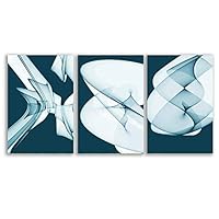 3 Piece Canvas Wall Art - Abstract Geometry - Canvas Prints Home Artwork Decoration for Living Room,Bedroom - 16