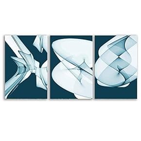 3 Piece Canvas Wall Art - Abstract Geometry - Canvas Prints Home Artwork Decoration for Living Room,Bedroom - 16"x24" x 3 Panels