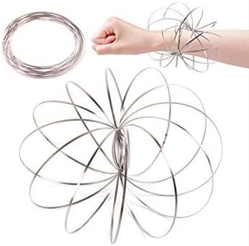 Stainless Steel Hand Spring Toy , Silver, Not suitable for children under the age of 6, 1*bracelet 1*Product packaging bag