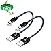 USB Type C Cable, SunCable Short USB C Cable 2Pack 1ft/30cm Nylon Braided Fast Type C Charger Cord for Samsung Galaxy S10+ S10E S9 S8 Plus Note 8,LG G5 G6 V30,HTC 10,Nexus 5X/6P,Google Pixel 3XL