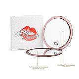 Compact Makeup Mirror - Dual sided Magnifying Mirror with 10X Magnifying and 1X Flat Mirror- Excellent For On the Go- 4