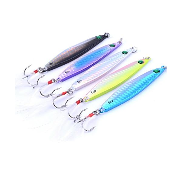 Aorace-5pcslot-87cm-40g-fishing-metal-lure-Lead-Fish-hook-with-feather-Crankbaits-Bass