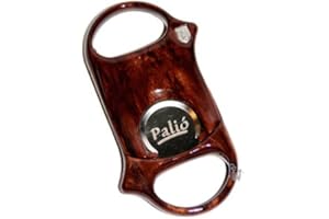 Palio Composite Cigar Cutter, Guillotine, Stainless Steel Blades, Up to 60 Ring Gauge, Burl Wood