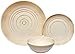 Melange 12-Piece 100% Melamine Dinnerware Set (Gold Nature Collection ) | Shatter-Proof and Chip-Resistant Melamine Plates and Bowls | Dinner Plate, Salad Plate & Soup Bowl (4 Each)