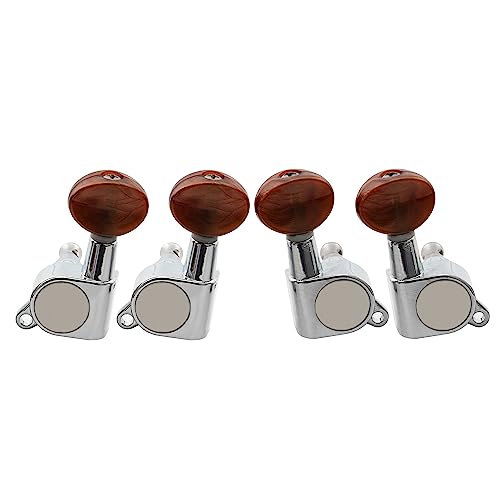 Musiclily 2L2Rウクレレペグ クローム レッドパールボタンの商品画像