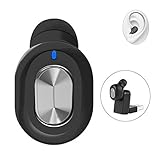 Bluetooth Headphones,Ultralight V4.1 Wireless Mini Invisible Car Headset [Magnetic Charging, 6 Hours Music Time] Single In Ear Earpiece Smallest Bluetooth Earbud Earphone with HD Mic. (Black) (Wireless Phone Accessory)