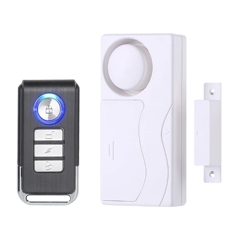 Lancoon Door Window Sensor Alarm, Remote Control Wireless Magnetic Alert Anti Theft DIY Installation for Home Apartment Business Pool Garage