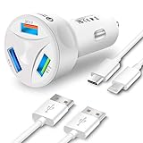 Fast Car Charger, ZOYOL 42W 7A 3-Port Quick Charge 3.0 Fast Car Charger Compatible with Samsung Galaxy S9 S9 Plus S8 S8 Plus S10 S10 Plus Note 8 Note 9, i Phone XS XR X 8 8 Plus 7 7 Plus 6 6s Plus 5s