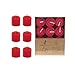 Mega Candles 12 pcs Unscented Red Votive Candle | Hand Poured Wax Candles 10 Hours 1.38" x 1.5" | for Home D&eacute;cor, Wedding Receptions, Baby Showers, Birthdays, Celebrations, Party Favors & More primary