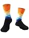 JOGAL Mens Color Dress Socks Funny Colorful Rainbow Argyle High Fun Sock,Multicolors,One Size (5 Pack)