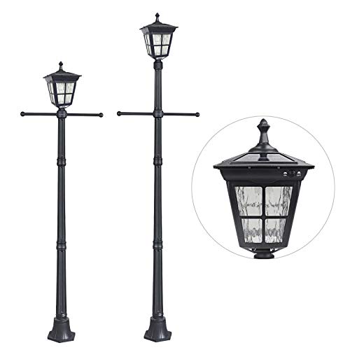 Kemeco ST4311BAH 6 LED Cast Aluminum Solar Lamp Post Light with Arm for Outdoor Landscape Pathway Street Patio Garden Yard Kemeco ST4311BAH 6 LED Cast Aluminum Solar Lamp Post Light with Arm for Outdoor Landscape Pathway Street Patio Garden Yard