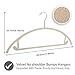 Premium Velvet Hangers - No Shoulder Bumps Suit Hangers with Chrome Hooks,Non Slip Space Saving Clothes Hangers,(Pack of 50) Heavyduty,Rounded Hangers for Sweaters,Coat,Jackets,Pants,Shirts,Dresses