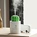 UODBUYO Mini Humidifier, 280ml USB Cool Mist Portable Cactus Air humidifier, Ultra-Quiet Operation for Bedroom Home Office Desk Yoga Car Travel(White)
