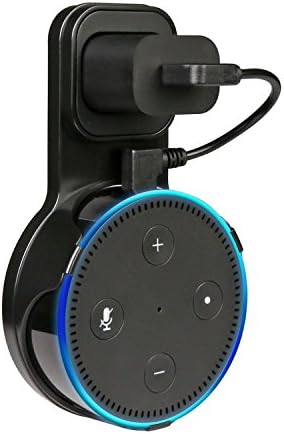 VPROPTION Outlet Wall Mount Hanger Holder Stand for Dot 2nd Generation,, Best Space-Saving Dot Accessories for Your Smart Home Speaker without Mess Wires or Screws (Short Charging Cable Included)