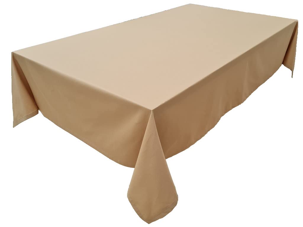 Tablecloth, Table Linen Made from 100% Cotton, Concept Collection, Choice of Colours and Sizes (Tablecloth - 120 x 200 cm, Camel)