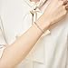 SHEGRACE 925 Sterling Silver Triple Layered Chain Anklets/Bracelet with Tiny Beads for Woman