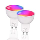 BoazSmart WiFi Smart GU10 Light Bulb,WiFi LED Spotlight Bulb Alexa and Google Home Voice Control,Smart Phone Remote Control Lamp TuyaSmart APP Light,Dimmable Bulb RGBW Color Changing 5W