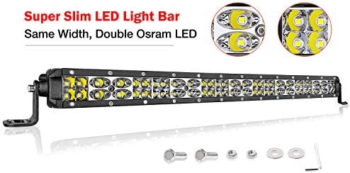 LED Light Bar, 20" Slim AKD Part Work Lights Osram 180W Offroad Driving Lights Jeep Spot Flood Combo LED Bar for Pickup RZR ATV UTV Truck