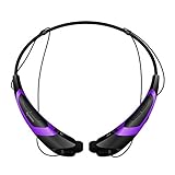 Rymemo Universal Bluetooth 4.1 Music Stereo Sports Headset Headphone for Smartphone - Purple/Black