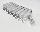 Harrington Marley 10x Galvanised Fence Post Security Brackets 4" Posts Screws view 3