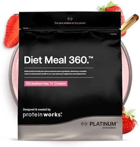 Protein Works | Diet Meal 360 - Platinum, Panna e Fragole, 2kg