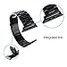 Fwheel Compatible With Apple Watch Band 42mm&44mm,Stainless Steel Replacement Smart Watch Band with Double Button Folding Clasp Compatible With Apple Watch Series4,3,2,1,Sport,Edition(Black 42mm)
