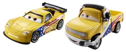 Disney/Pixar Cars Collector Die-Cast Jeff Gorvette and John Lassetire Vehicle, 2-Pack