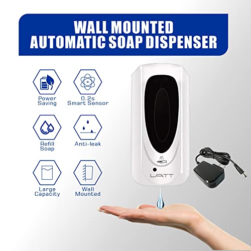 LATT Automatic Liquid Hand Sanitizer Dispenser Wall Mounted, Commercial