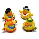 Dozen Vinyl Hula Dancer Rubber Duckies