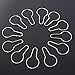 OUNONA 12 Pcs Shower Curtain Hooks Glide Shower Hooks/Rings,for Bathroom Shower Rods Curtains Liners(Silver)