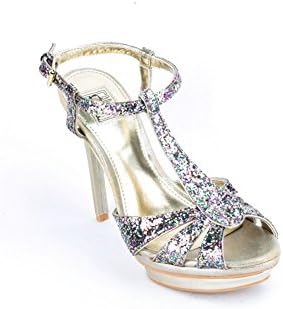 Falchi By Carlos Falchi Womens Open Toe Heels Size 7.5 US Medium (B, M) Gold Man