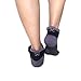 Non Slip Skid Socks with Grips, For Hospital Rehab, Traveling, Yoga, Pilates, Barre, Martial Arts, Trampoline, Fitness, Home Use, For Women, Men, YogaAddict, Black (Grey Edges) - Size L/XL