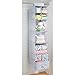 mDesign Fabric Hanging Organizer - Over Closet Rod Storage with 7 Shelves and 3 Removable Drawers for Baby Nursery Bedroom Organization - Hold Clothes, Linens, Toys, Accessories - Gray/White Polka Dot