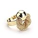MOOCHI Africa Style Gold Plated Necklace Earrings Bracelet Ring Jewelry Set (Golden)