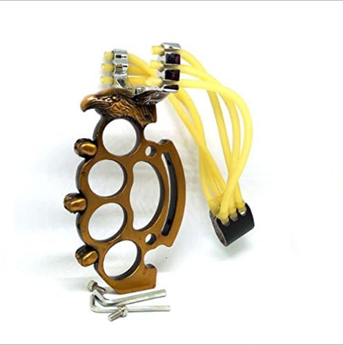 Six strands of Rubber Bands Scout Hunting Flat Leather Super Power Professional Slingshot High Velocity Catapult Hunting Slingshot Outdoors Use
