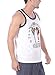 Muay Thai Kick Boxing MMA Mens Sport Singlets Tank Tops T-shirts White (XL)