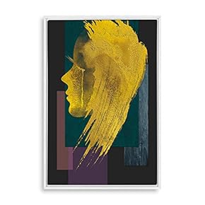 SIGNFORD Framed Canvas Home Artwork Decoration Golden Abstract...