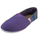 Womens Canvas Slip on Shoes Flats 2 Tone 10 Colors