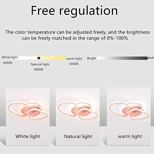 LED Plafondlamp Modern Love Ontwerp Hart Warm Romantisch Verduisteren Keuken Met Afstandsbediening Kroonluchters Acryl… - Afbeelding 8