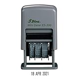 Shiny Self-Inking Rubber Date Stamp - S-300 - BLACK INK (42510-K)