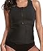 Manladi Neoprene Sauna Suit Tank Top Vest Waist Trimmer with Adjustable Waist Trainer Belt (X-Large, Black (Sweat Vest))