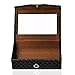AIFUSI Leather Lipstick Case Holder with Mirror, Can Holds 2 Lipsticks Lipstick Box Organizer Bag Cosmetic Storage Kit for Purse for Women Ladies Gifts，Black (Black)