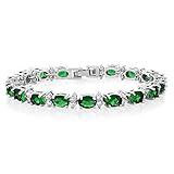 20.00 Ct Gorgeous Oval and Round 7" Sparkling Cubic Zirconia CZ Tennis Bracelet