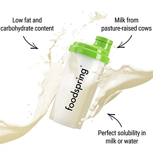 [- foodspring Whey Protein Pulver, 750g, Vanille, Eiweißpulver zum Muskelaufbau, Hergestellt