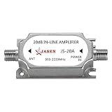 SaferCCTV Satellite 20Db Gain Inline Amplifier 950-2150MHZ Satellite Signal Booster for Dish Network Antenna AMP Directv FTA RG6 Cables