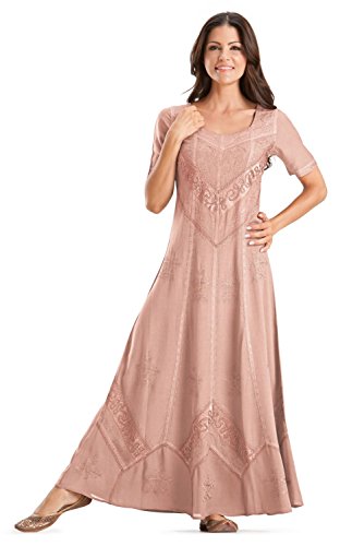 Holyclothing Alexis Empire Waist Renaissance Gothic Embroidered Dress Large  Cotton | Desertcart Fiji