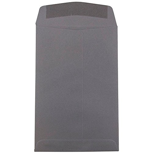 JAM PAPER Open End Catalog Envelope - 6 x 9 - Dark Grey - 250/pack