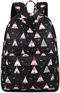 Art Printing Laptop Backpack Waterproof Students Kids School Bags for Teenage Girls Soft Back Pack Mujer Black 14 inches